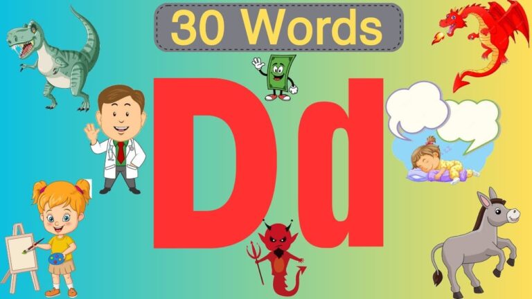 كلمات انجليزية تبدأ بحرف D للاطفال