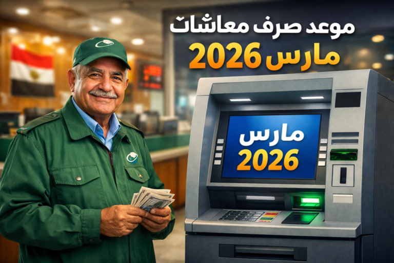 موعد صرف معاشات شهر مارس 2026 في مصر.. التفاصيل الكاملة وأماكن القبض
