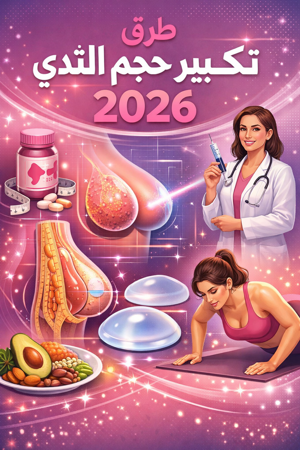 طرق تكبير حجم الثدي وعلاقته بالهرمونات في 2026