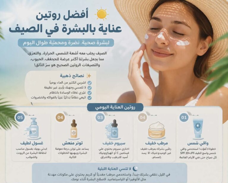 أفضل روتين عناية بالبشرة في الصيف 2026