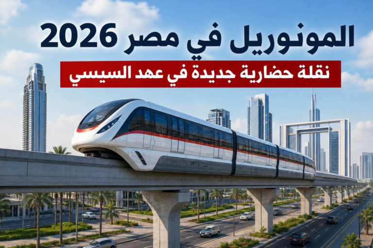 المونوريل في مصر 2026.. مشروع السيسي الذي يغيّر شكل المواصلات للأبد