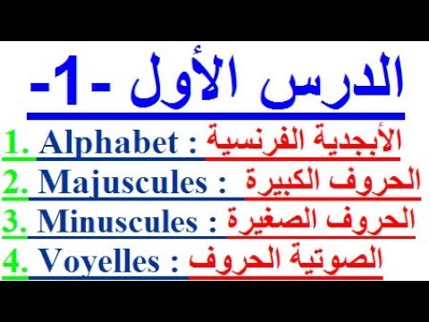 تعلم اللغة الفرنسية بسهولة وسرعة الدرس الأول - 1 - تعلم اللغة الفرنسية
