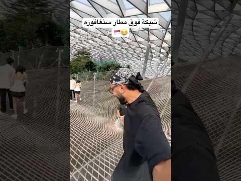 شبكة فوق مطار سنغافورة😂🇸🇬 2026