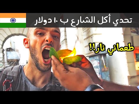 تحدي أكل الشارع الهندي ب ١٠ دولار – أكلت نار!! 🔥 مدينة ديلهي 2026