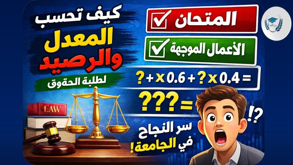 طريقة حساب المعدل والرصيد في الجامعة