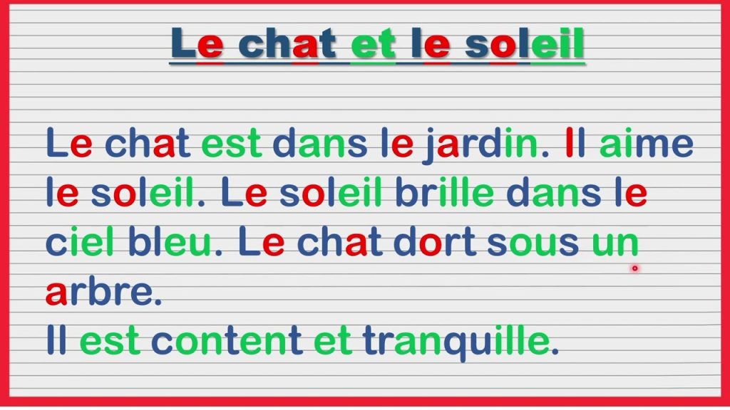نصوص مبسطة من أجل تعلم القراءة و الفهم باللغة الفرنسية 🇫🇷🇫🇷🇫🇷