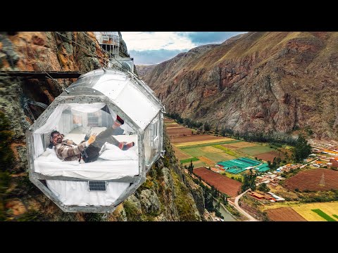 Peru Sky Lodge 🇵🇪 – نمت بالفندق المعلق في أعلى حافة الجبل 2026