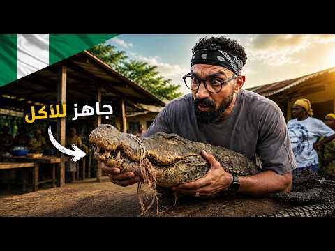 هل فعلاً بيأكلوا تماسيح وقرود؟! جولة داخل أغرب سوق في نيجيريا 🇳🇬 2026