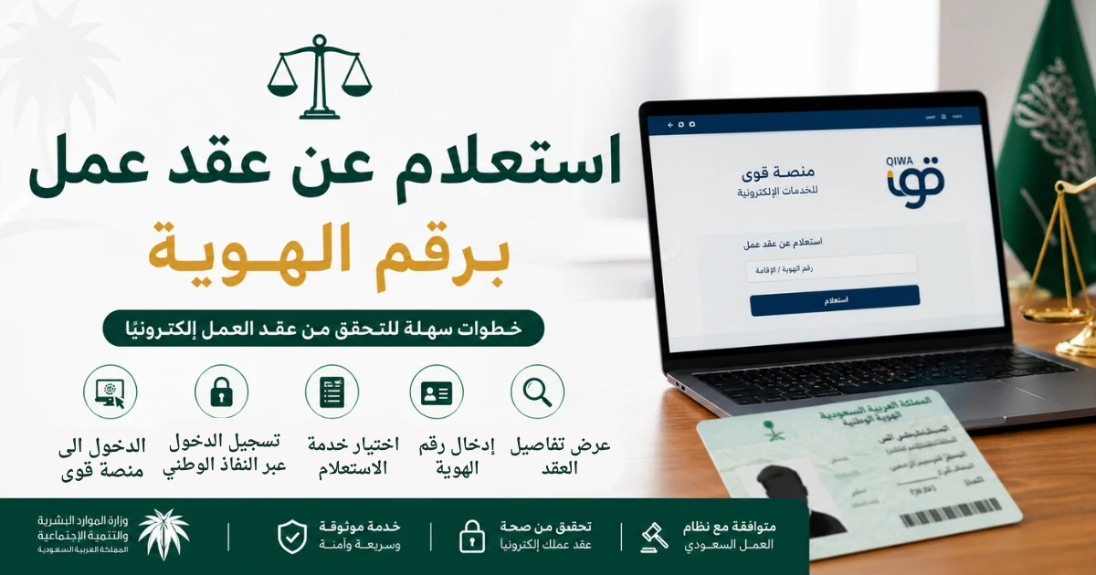الاستعلام عن عقد العمل عبر منصة قوى 2026 .. الخطوات والشروط وطريقة التحقق من حالة العقد