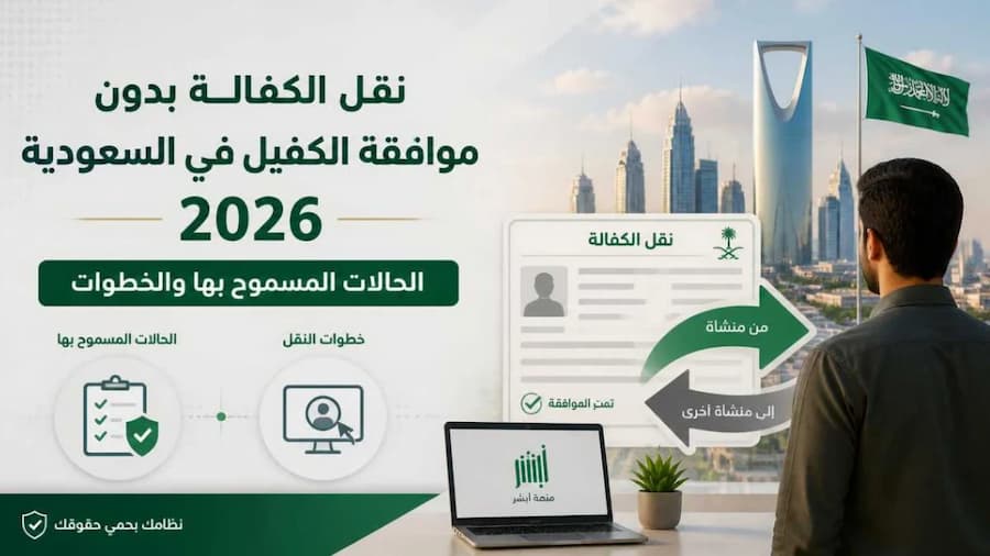 رسوم نقل الكفالة الجديدة في السعودية 2026 | الشروط والخطوات والرسوم كاملة
