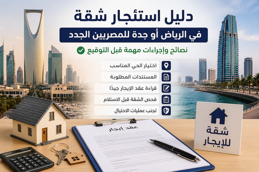 دليل استئجار شقة في الرياض أو جدة للمصريين الجدد .. كل ما تحتاج معرفته قبل التوقيع