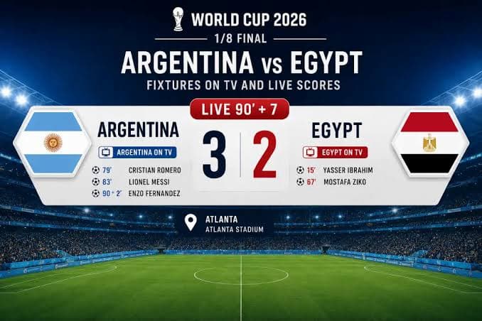 أهداف مباراة مصر والأرجنتين في كأس العالم 2026 .. ريمونتادا قاتلة تنهي حلم الفراعنة