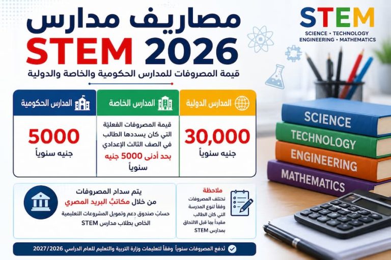 مصاريف مدارس STEM 2026.. قيمة المصروفات للمدارس الحكومية والخاصة والدولية